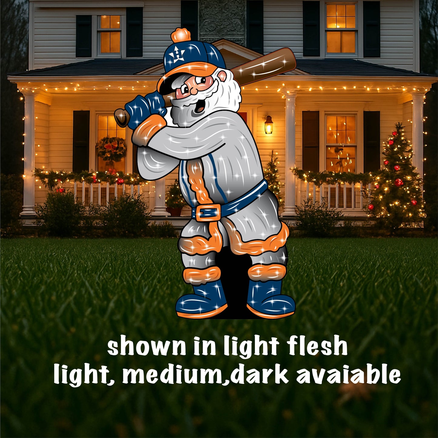 Baseball Santa with a Bat
