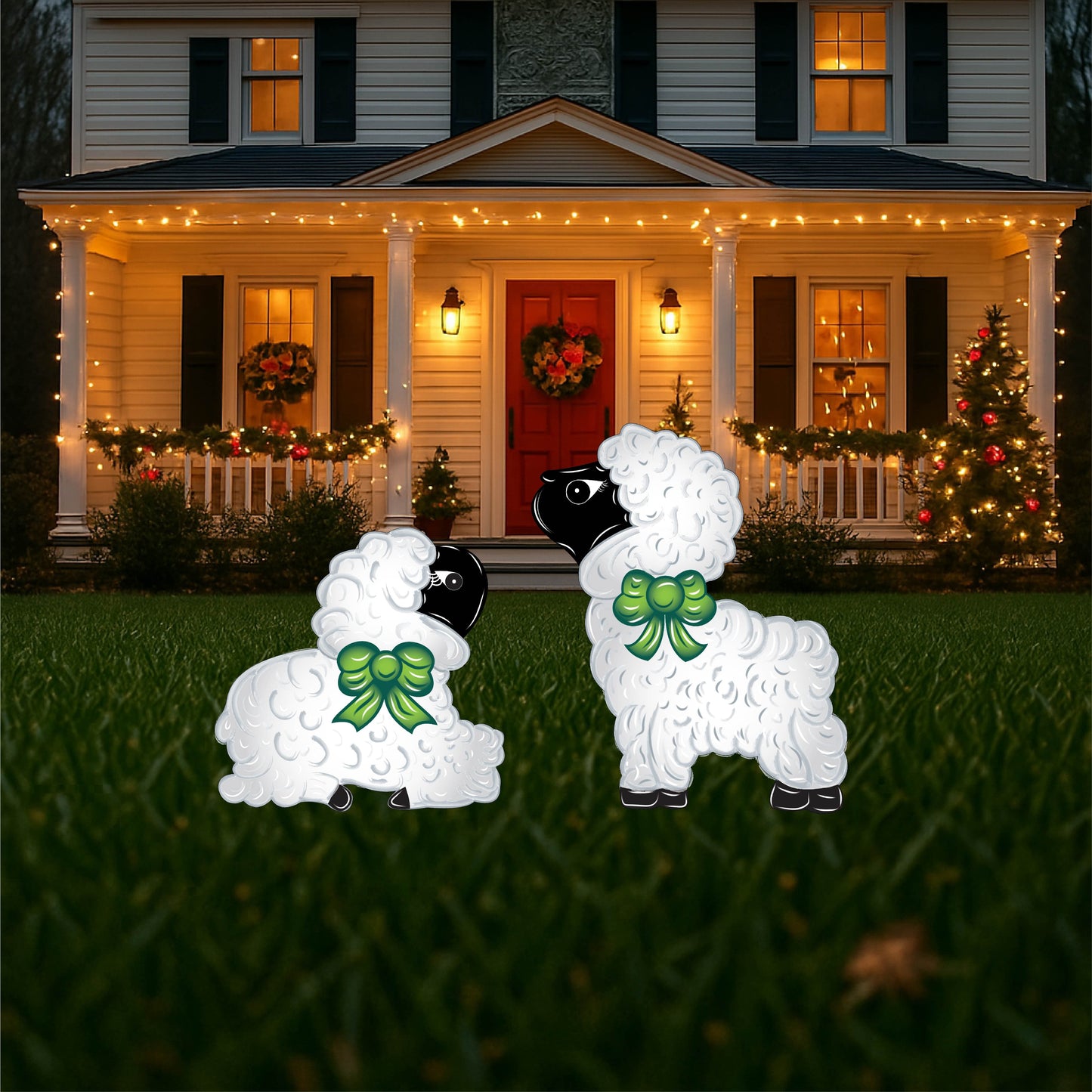 Sitting or Standing Christmas Nativity Lambs Christmas Yard Signs