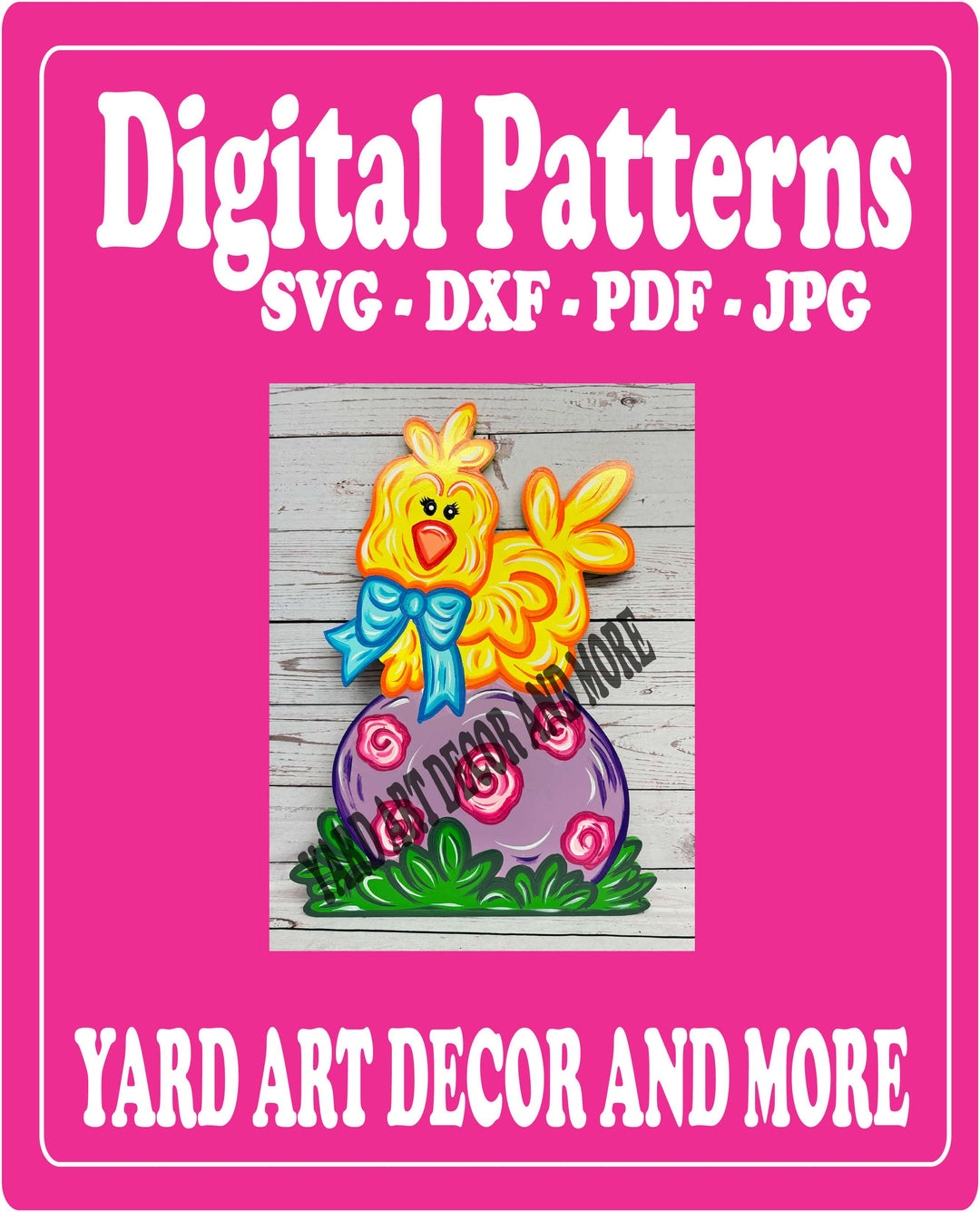 Easter Chick Yard Art Digital Template