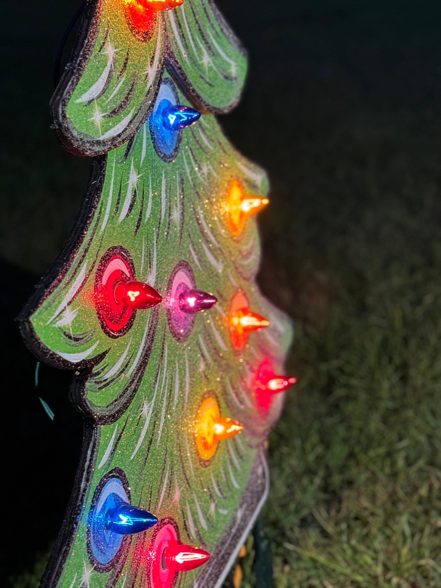 Lighted Christmas Tree 60" Christmas Yard Art