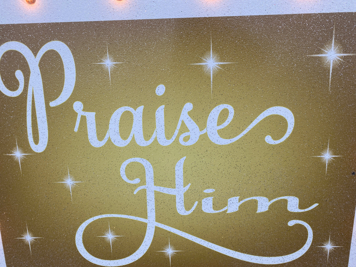 Christmas Praise Him Lighted Yard Art Decoration