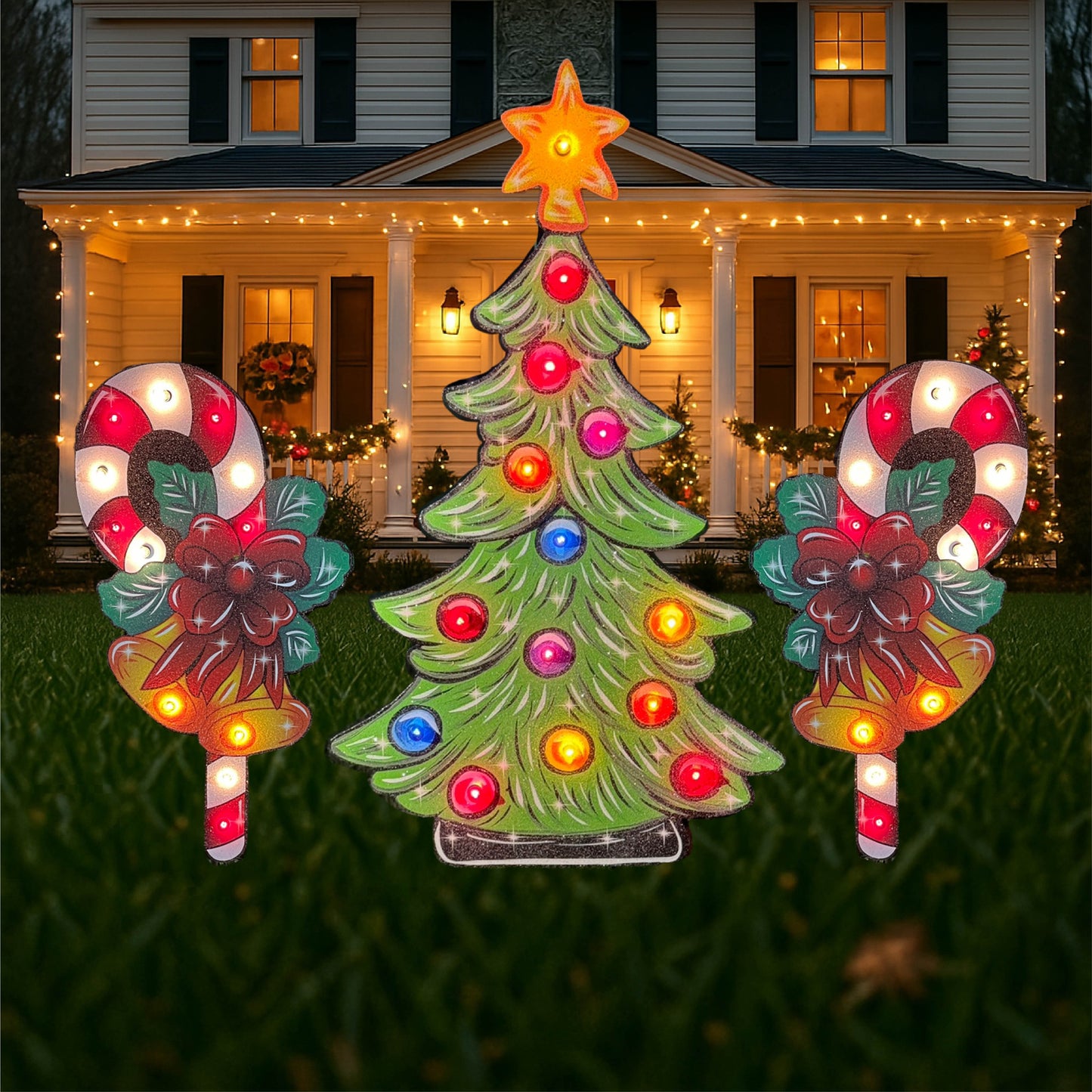 Lighted Christmas Tree 60" Christmas Yard Art