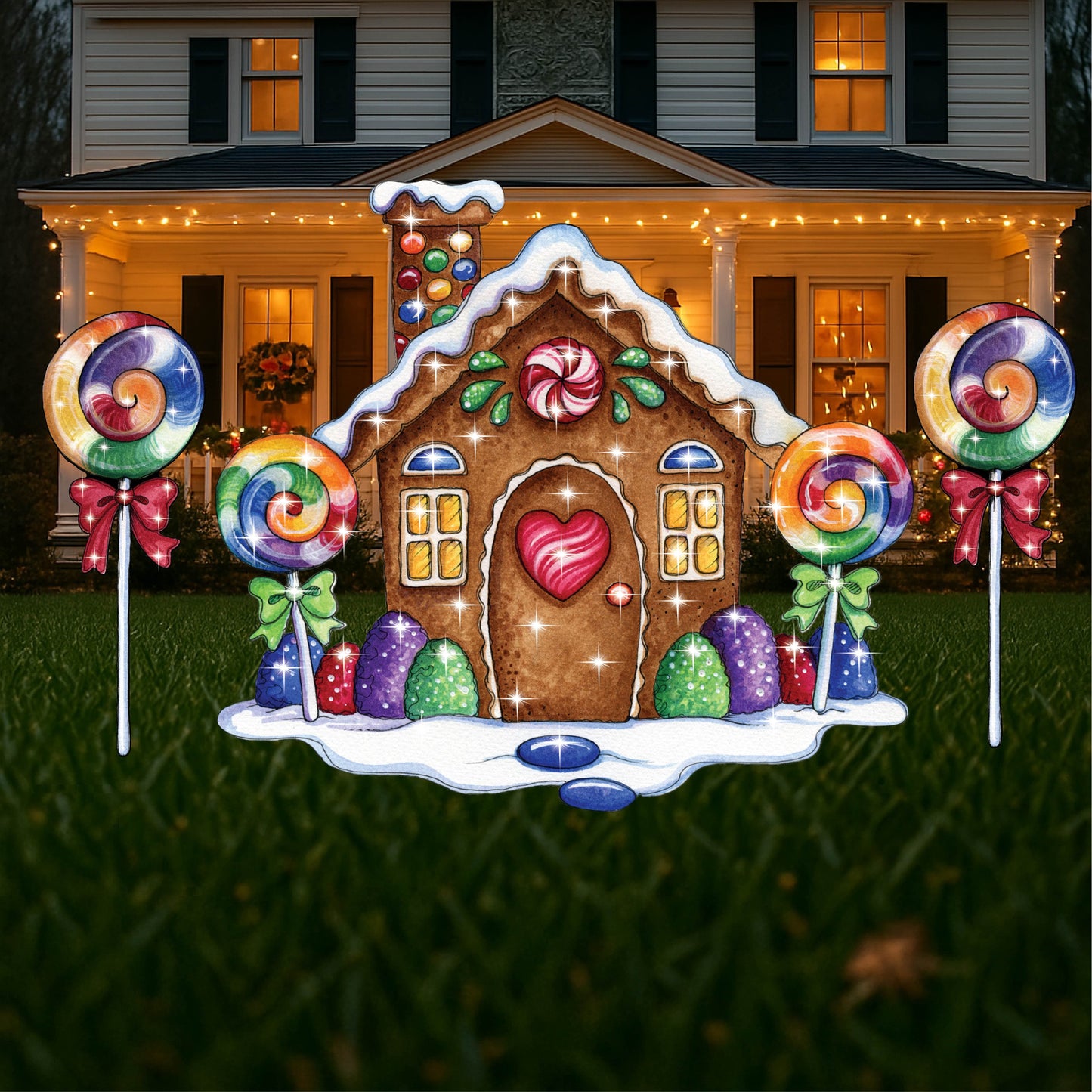 GingerBread House with Lolly Pops