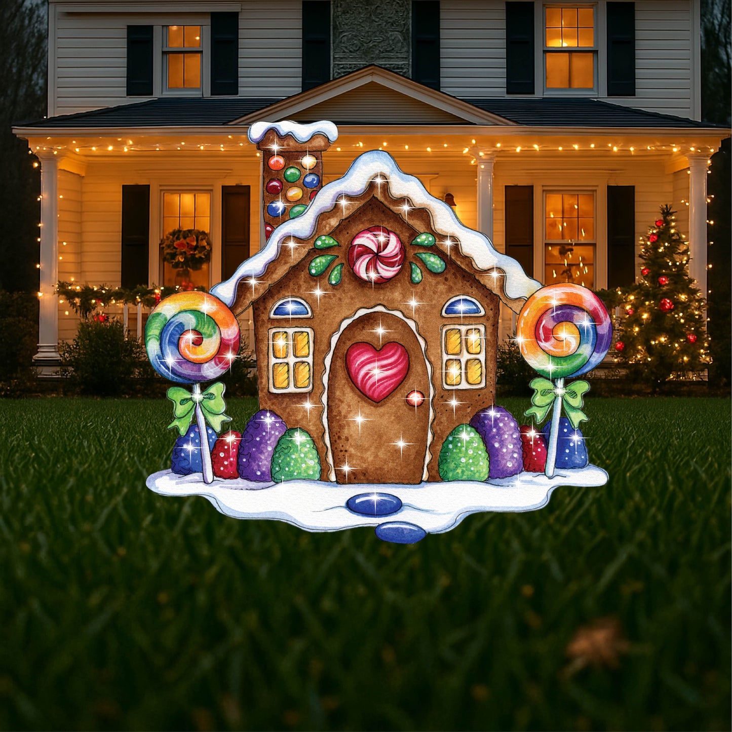 GingerBread House with Lolly Pops