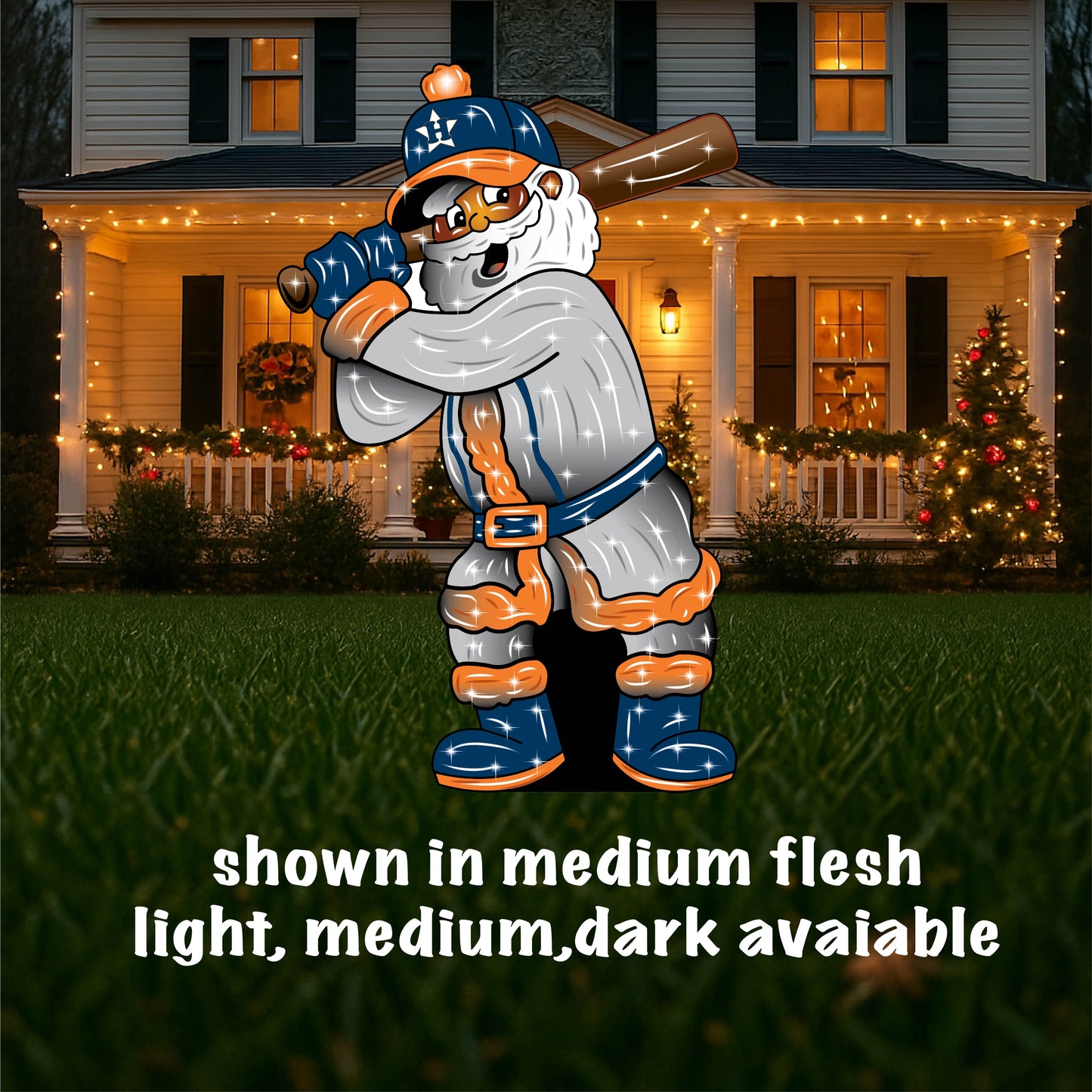 Baseball Santa with a Bat