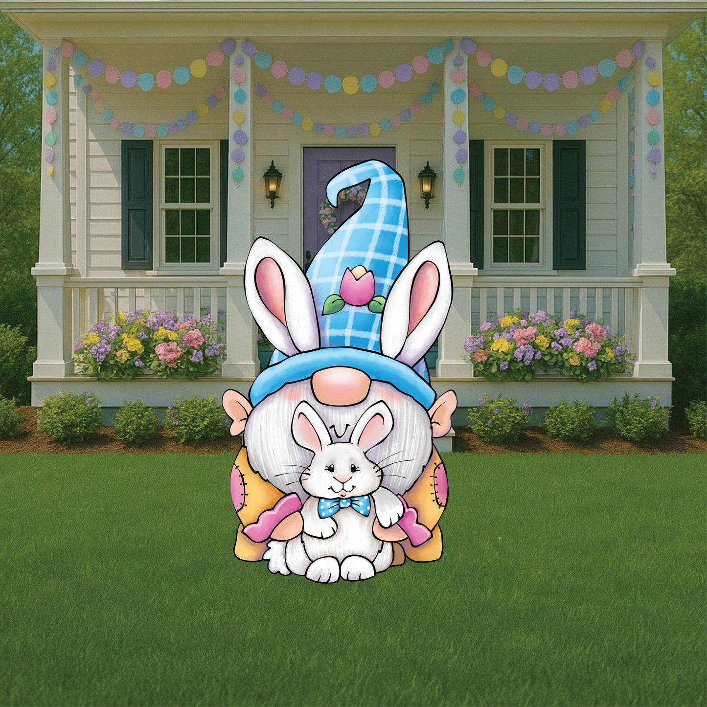 Easter Gnome with Bunny Feet Outdoor Decoration
