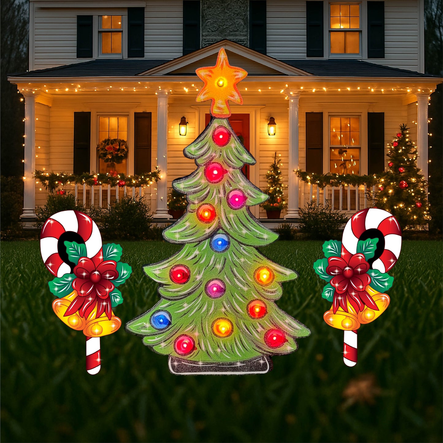 Lighted Christmas Tree 60" Christmas Yard Art