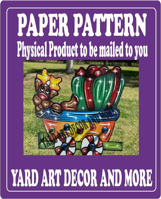 Christmas Santa Train Car Yard Art Paper Pattern