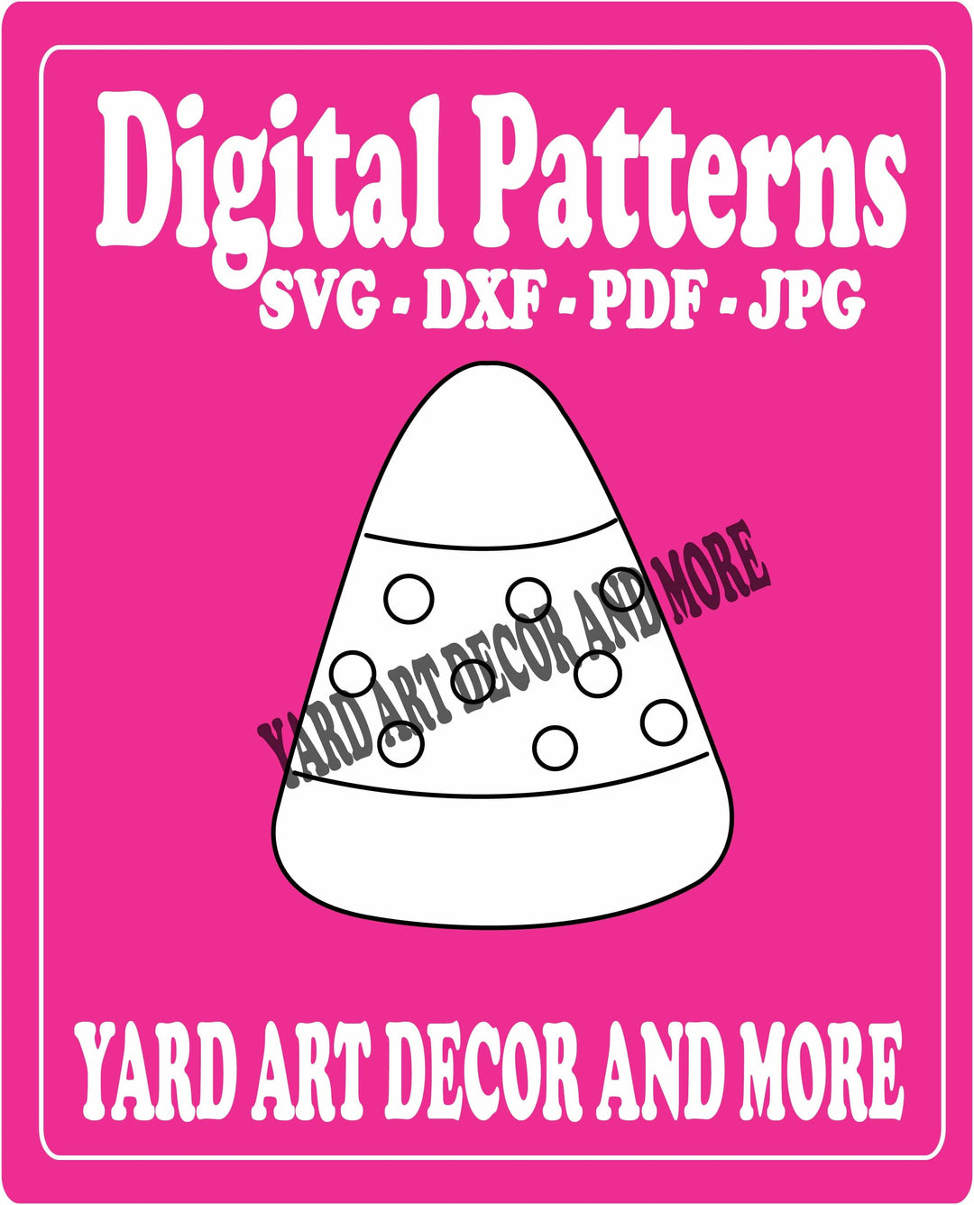 HALLOWEEN CANDY CORN YARD SIGN DIGITAL TEMPLATE