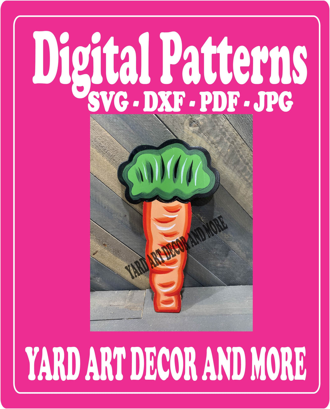 Easter Carrot yard art digital template