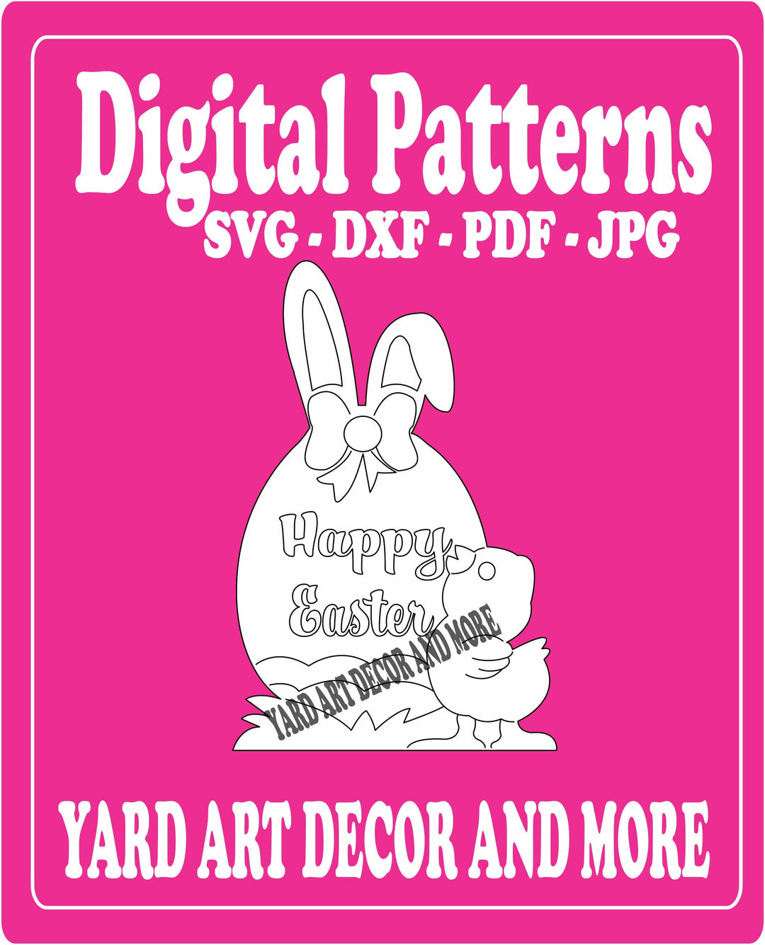 Easter Chick by Happy Easter Egg yard art decor digital template