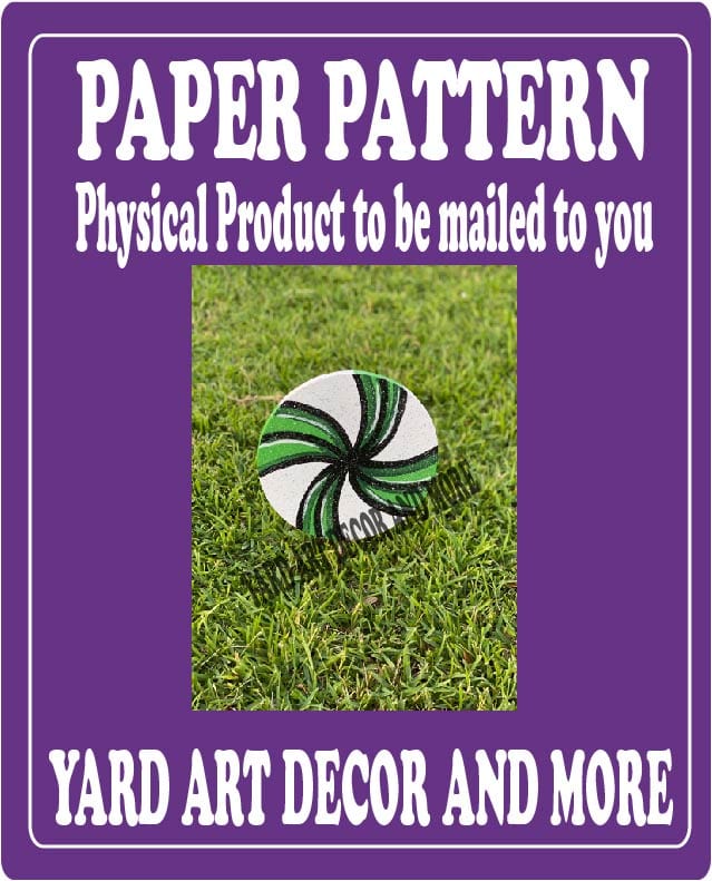 Christmas Traditional Peppermint Yard Art Paper Pattern