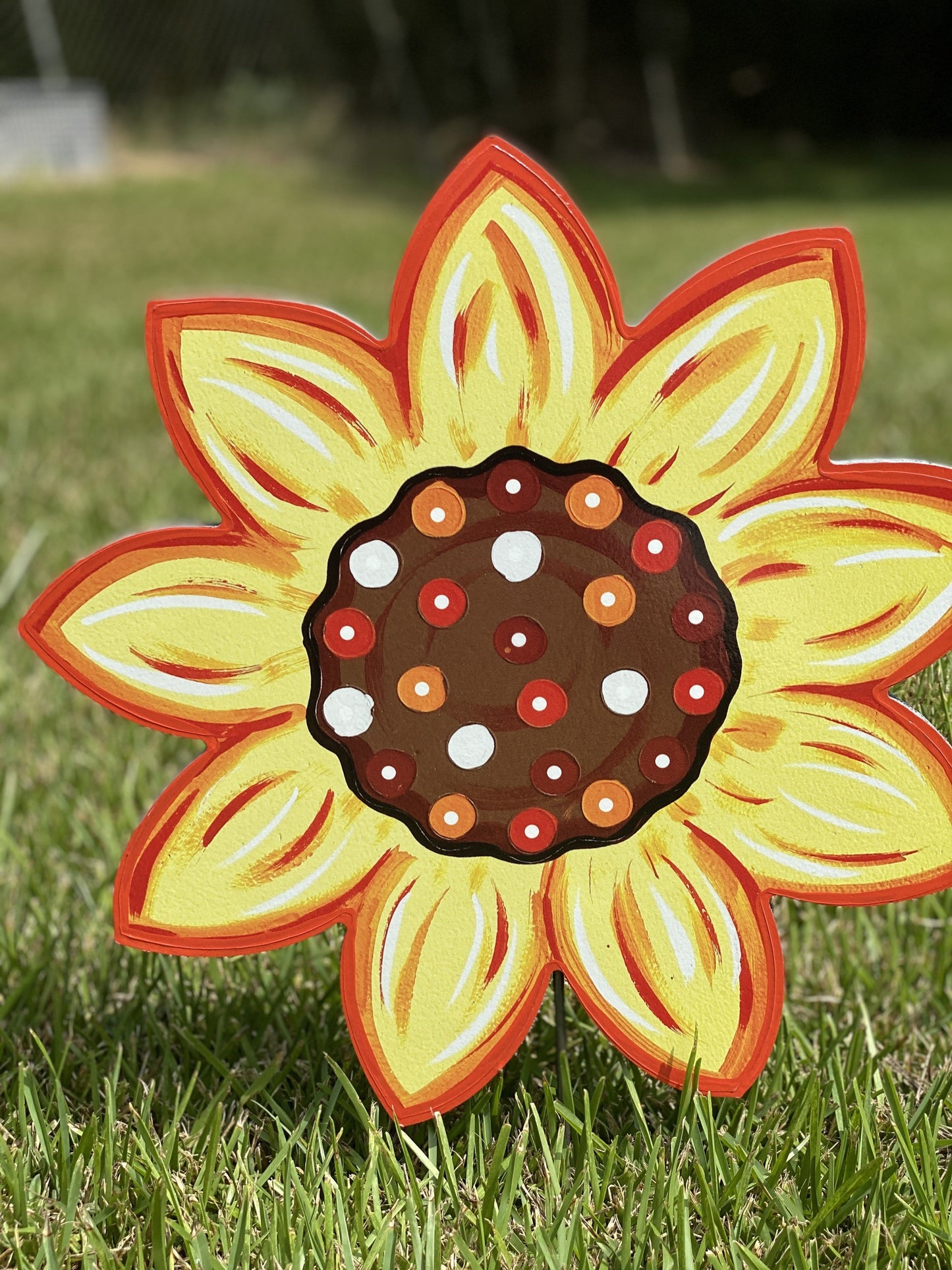 Sunflower yard decor