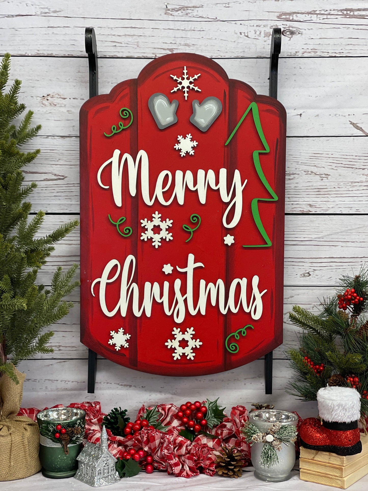 Christmas Sled Indoor Decor