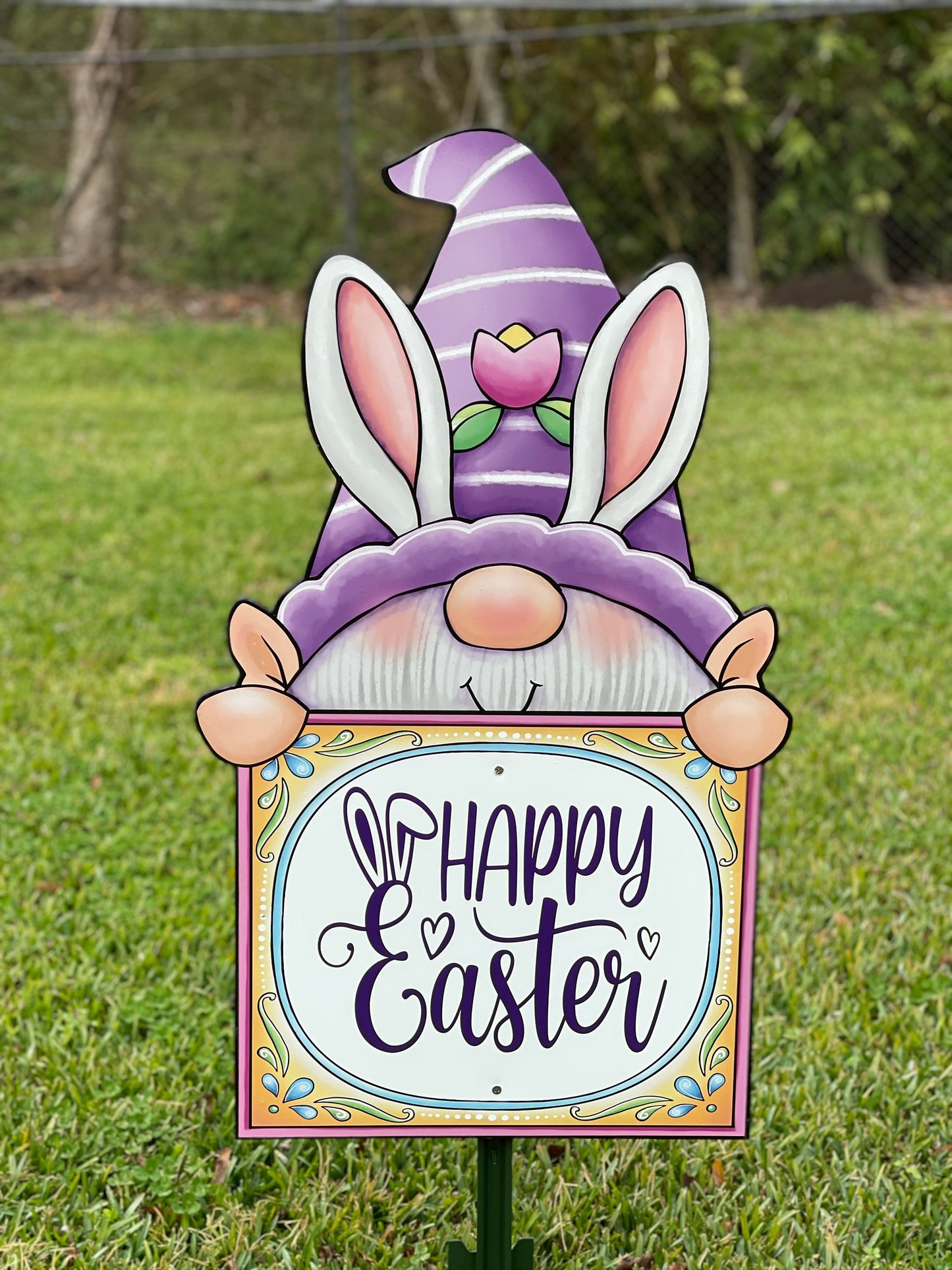 Gnome Happy Easter Sign