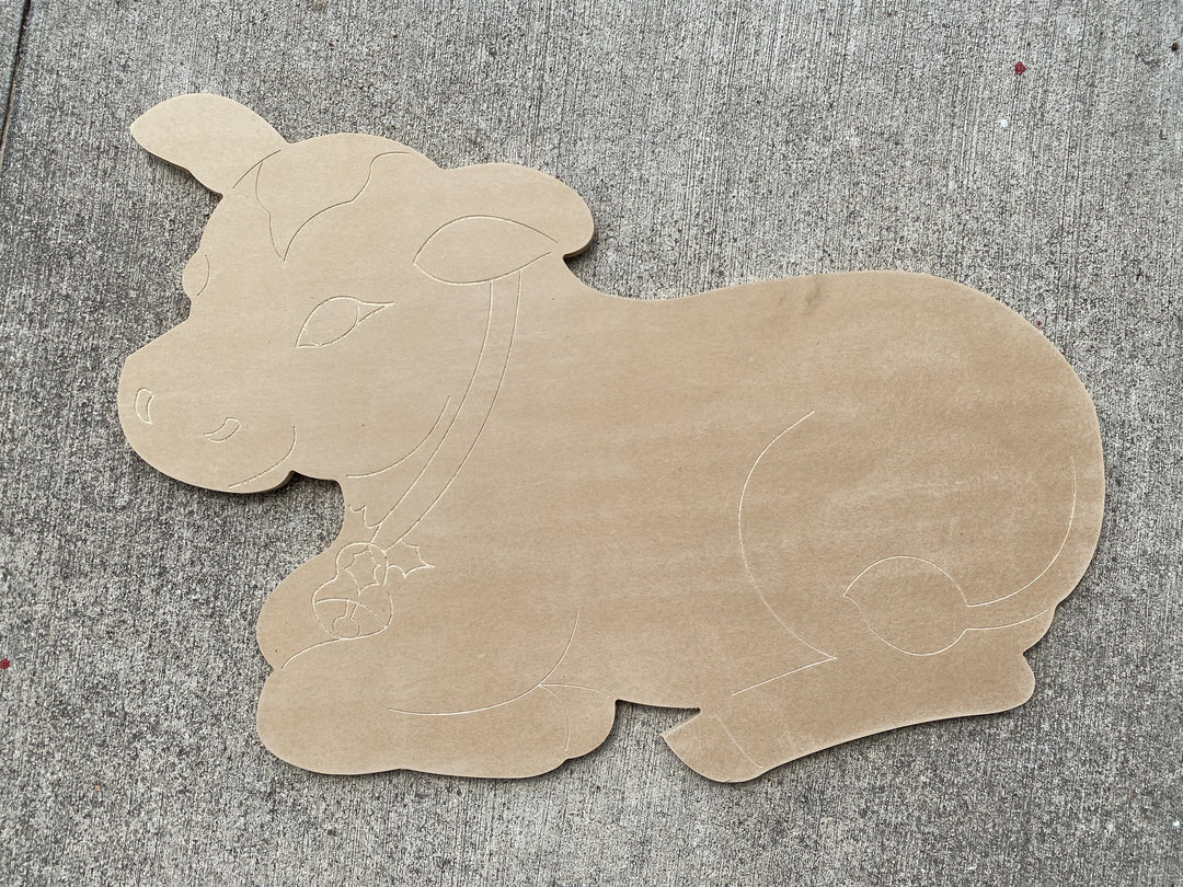 Christmas Yard Art Nativity Cow Blank Ready to be painted by you