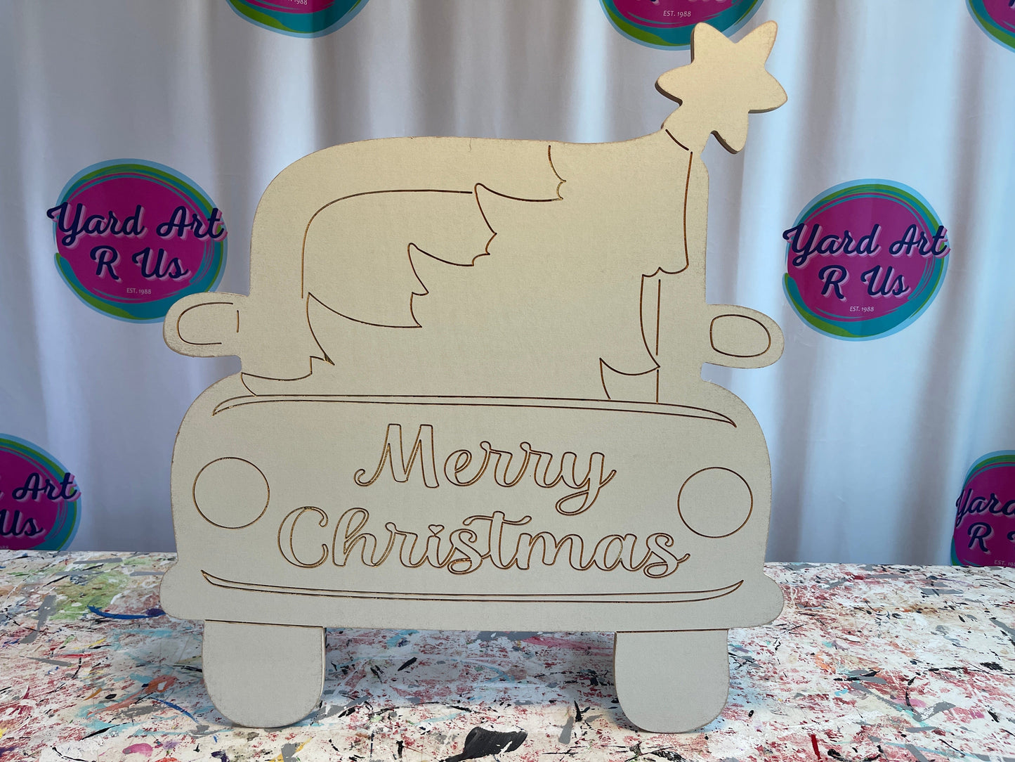 Merry Christmas Truck Blank Yard Art