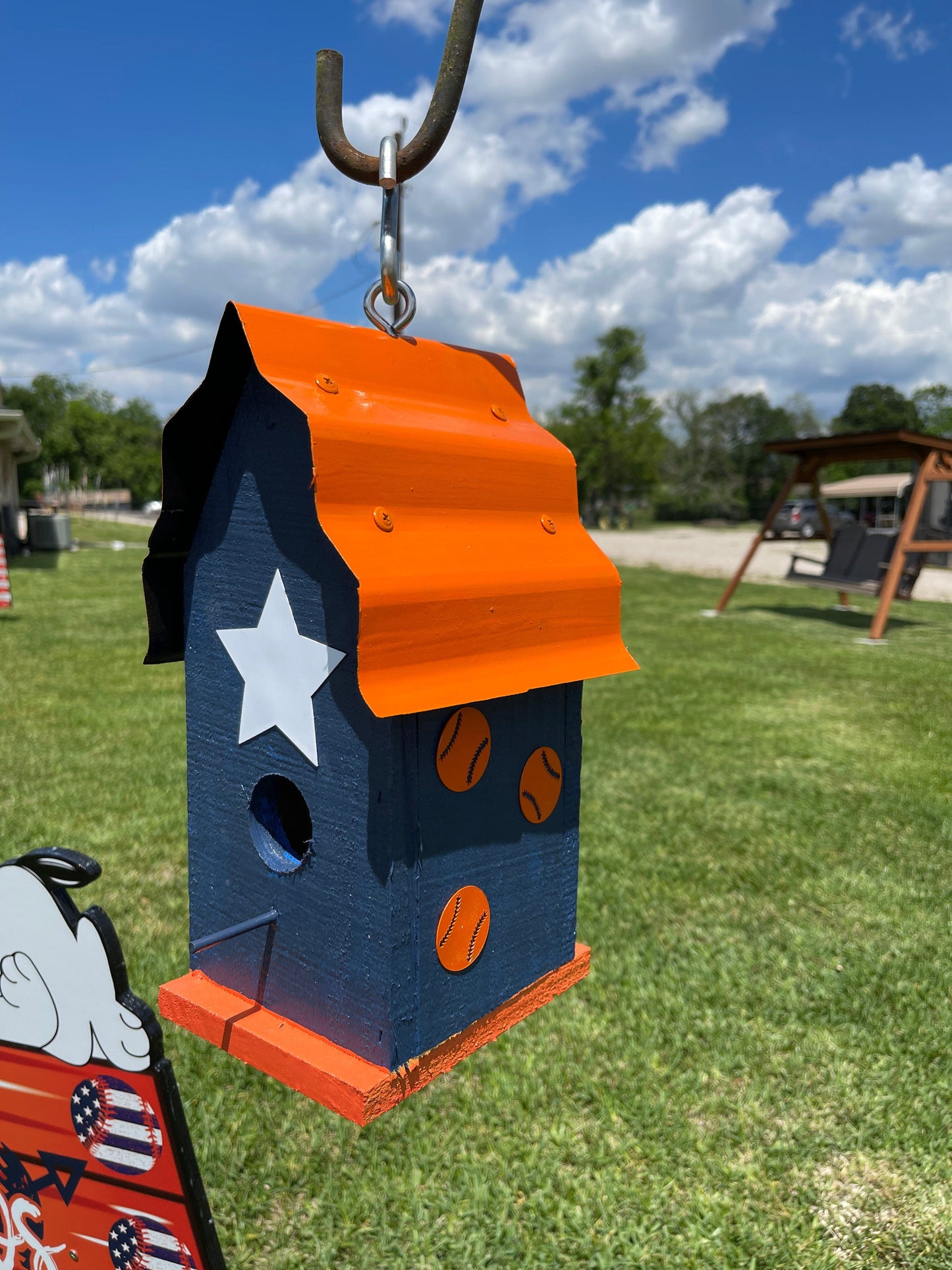 Bird House with Baseballs