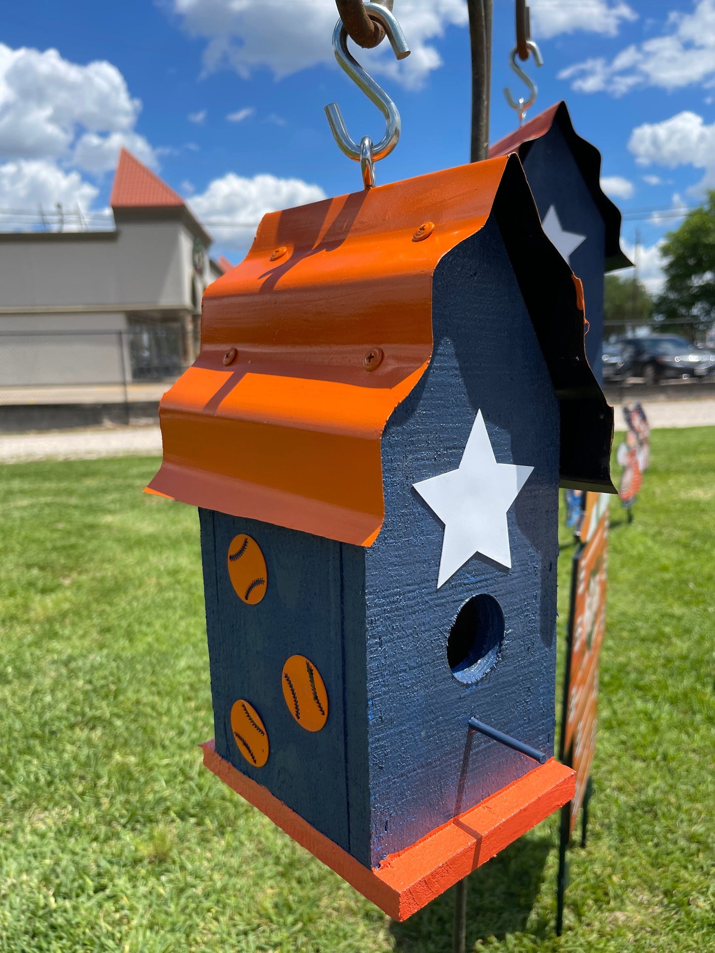 Bird House with Baseballs