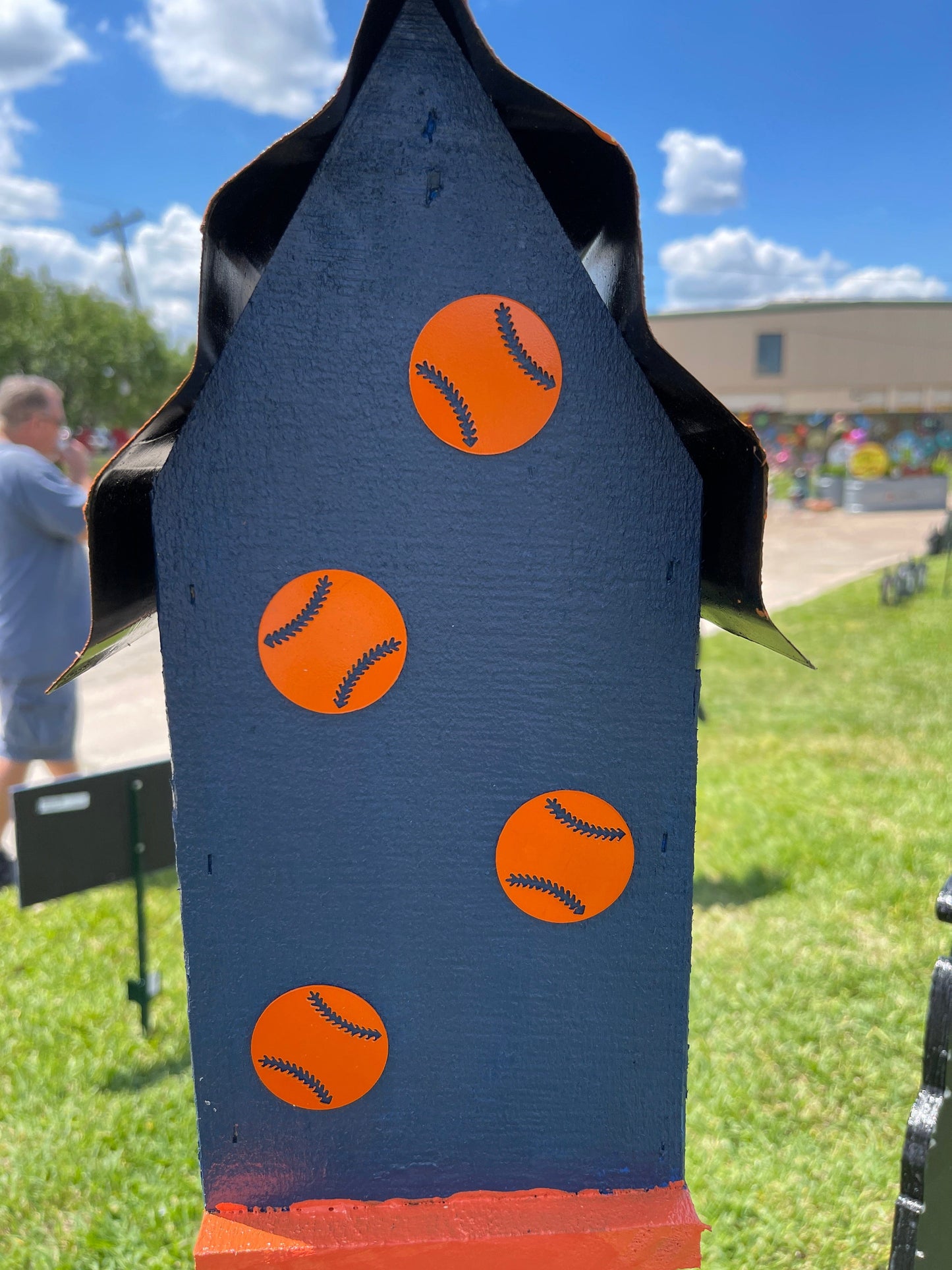 Bird House with Baseballs