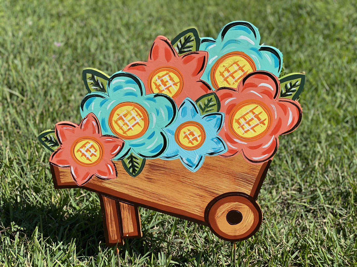 Wheelbarrow with Flowers Blank