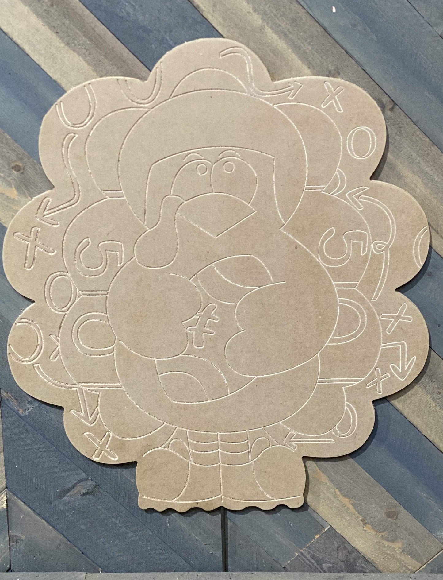 football turkey yard art blank template