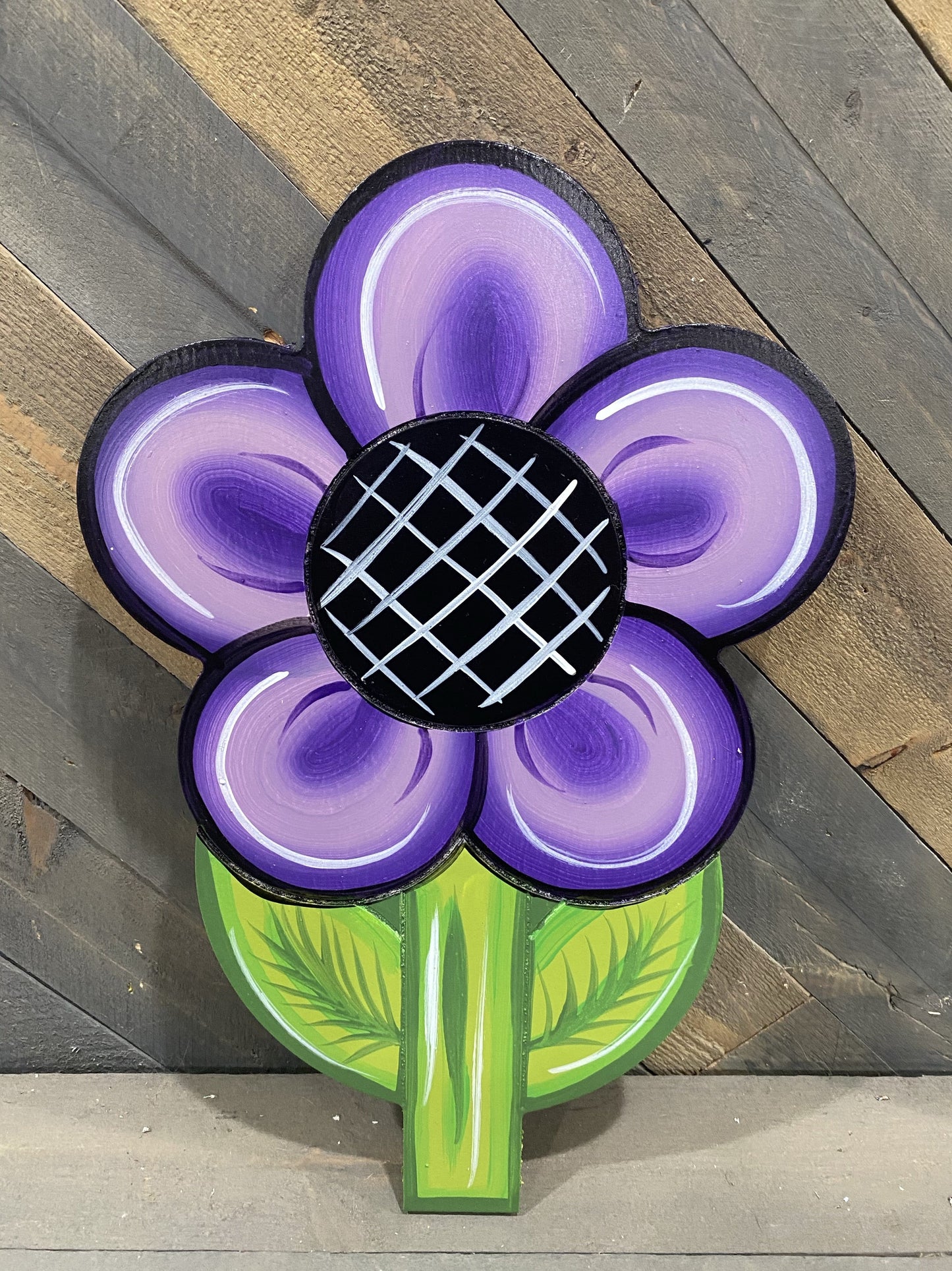 Rounded Flower w/Stem DIY Blank