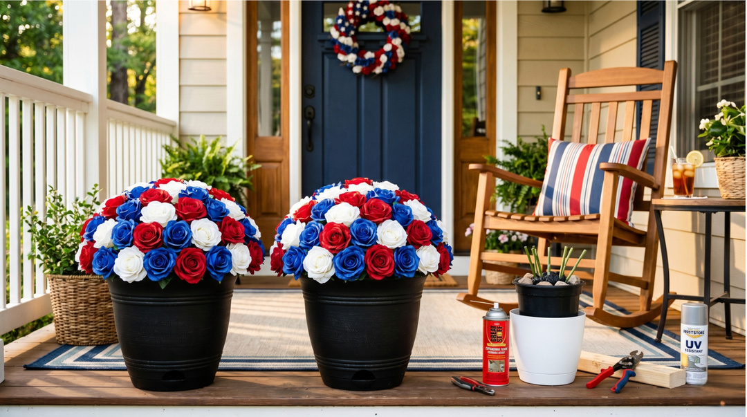 DIY Patriotic Outdoor Decor: Creating Easy, Interchangeable Pot Fillers