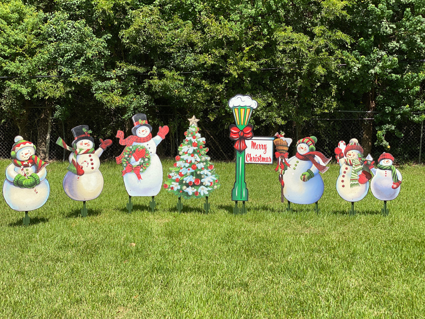 Christmas Snowman Yard Signs