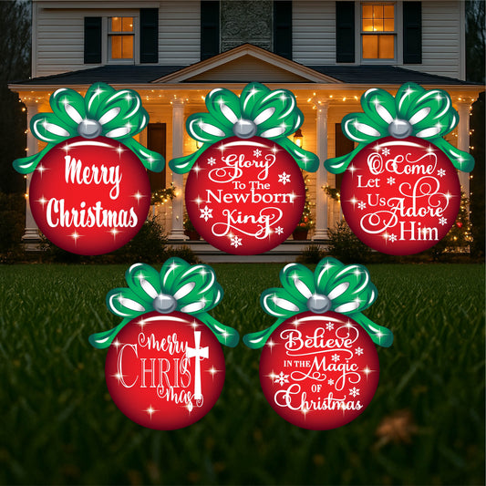 Christmas Ornaments Yard Signs