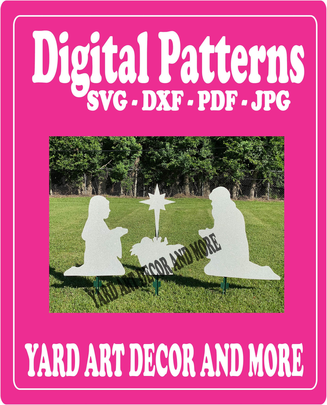 Digital Cut file for 3PC Christmas Nativity set