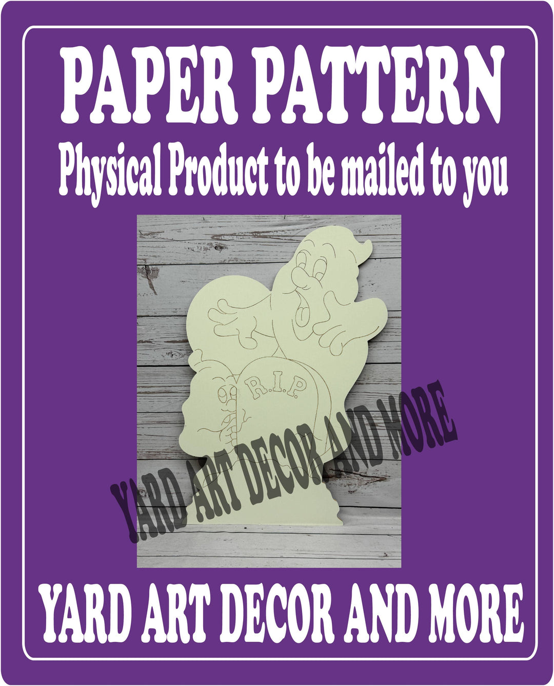 Two Ghost RIP Tombstone Paper Pattern