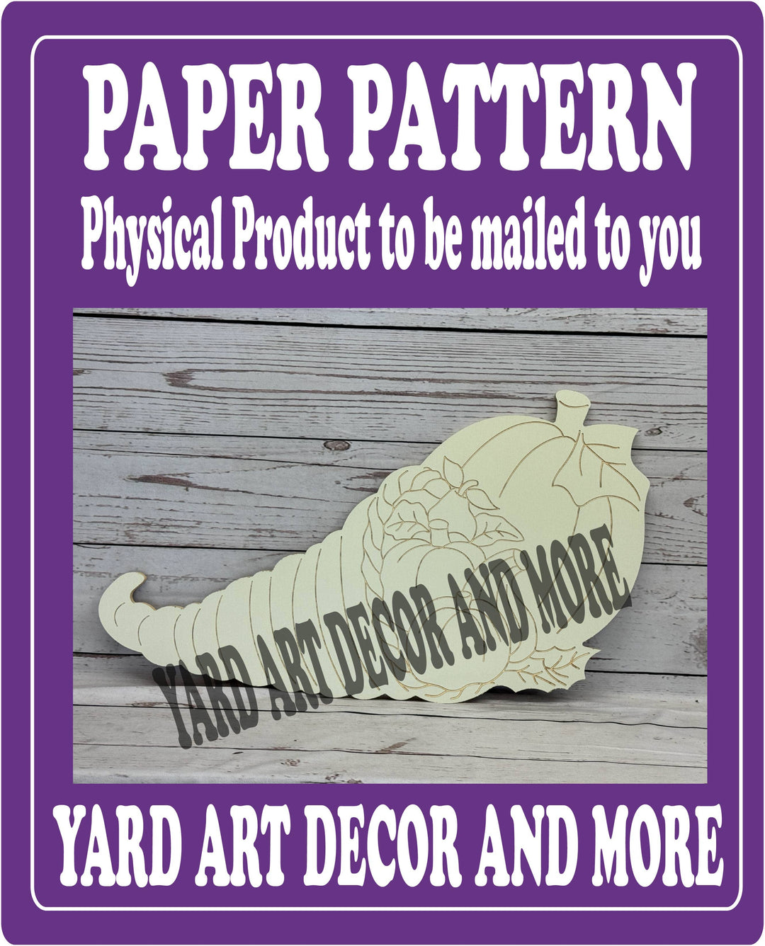 Thanksgiving Cornucopia Yard Art Paper Pattern