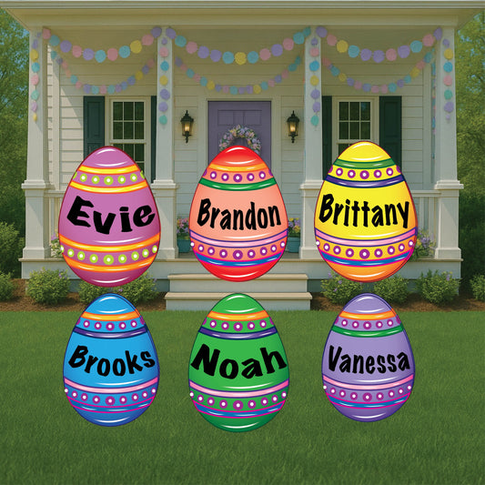 Easter Yard Art-Easter eggs personalized