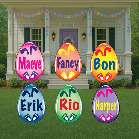 Easter Yard Art-Easter eggs personalized