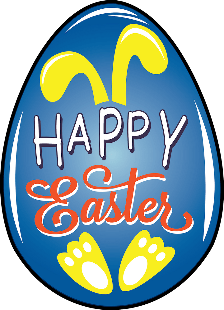 Happy Easter Egg with Feet and Ears yard Sign