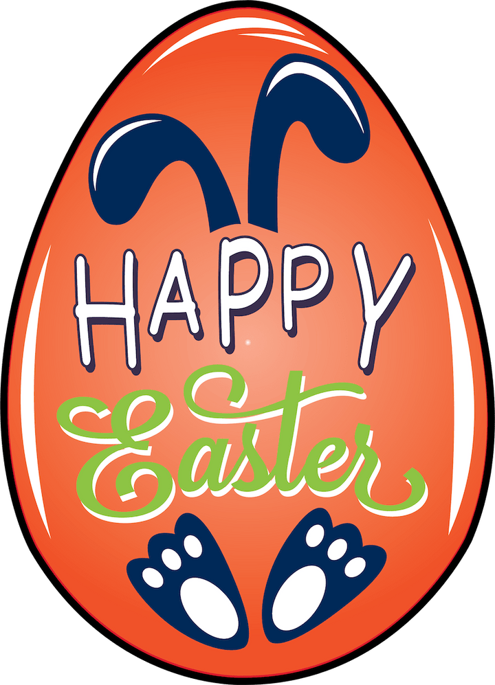 Happy Easter Egg with Feet and Ears yard Sign
