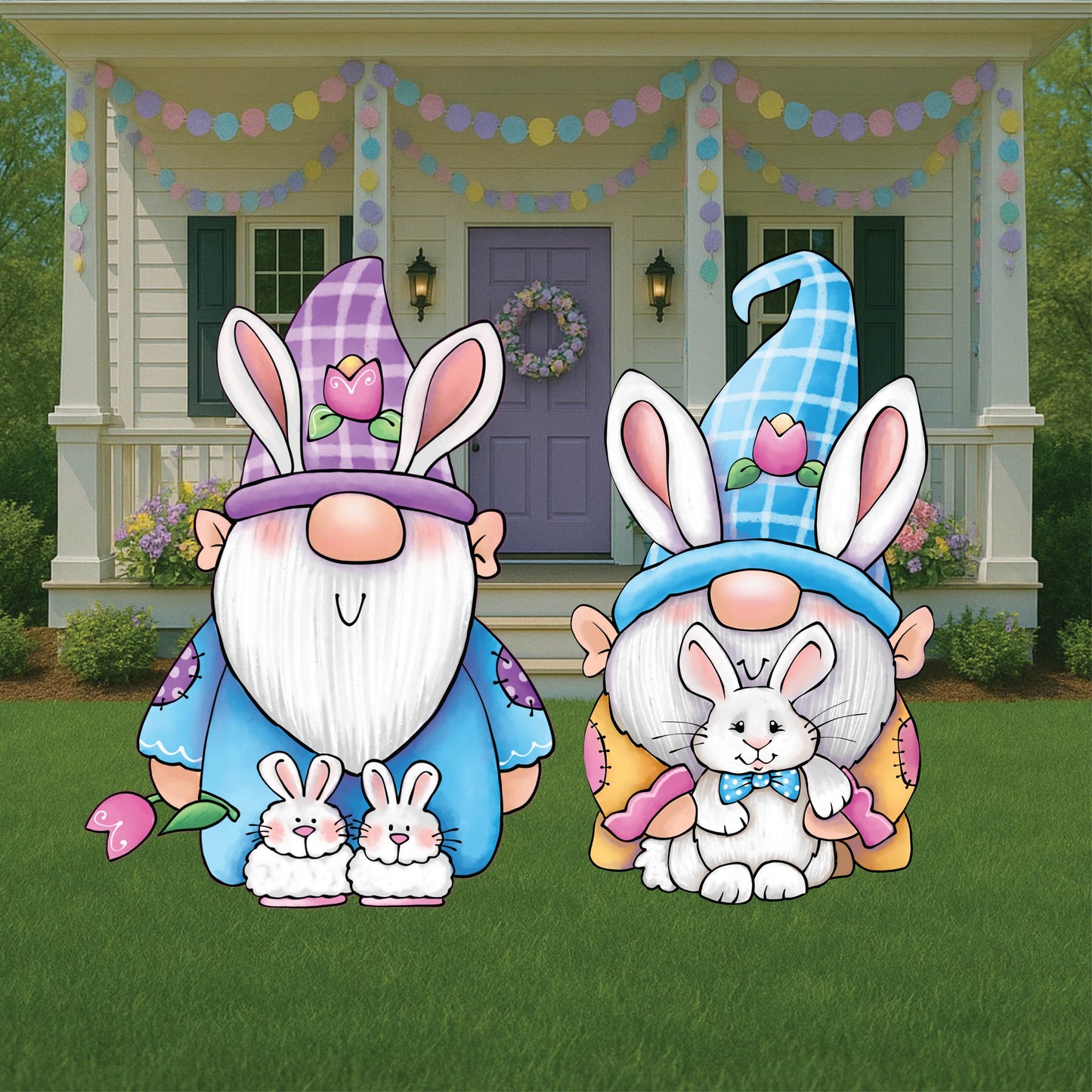 Easter Gnome with Bunny Feet Outdoor Decoration