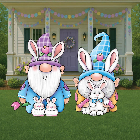 Easter Gnome with Bunny Feet Outdoor Decoration