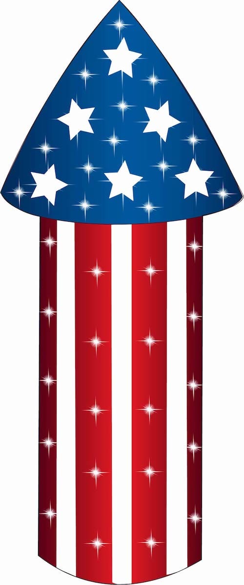 Patriotic Sparkly Firecracker Yard Art Decor