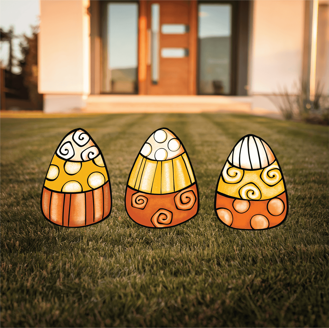 Whimsical Candy Corn Yard Signs