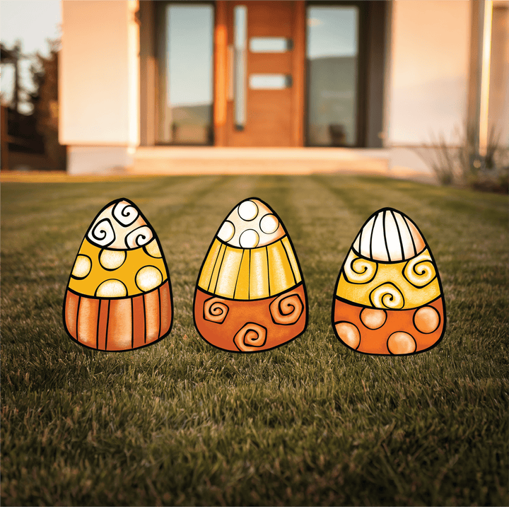Whimsical Candy Corn Yard Signs