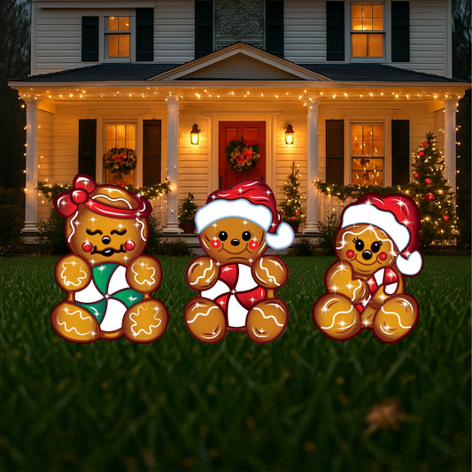 Gingerbread Babies Yard Art Signs
