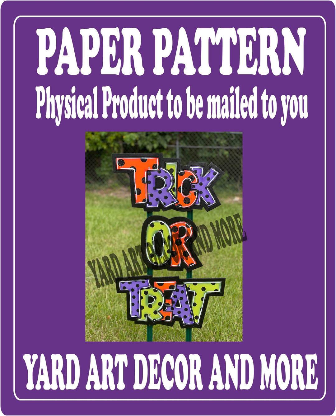 Halloween Trick or Treat Letters Paper Pattern