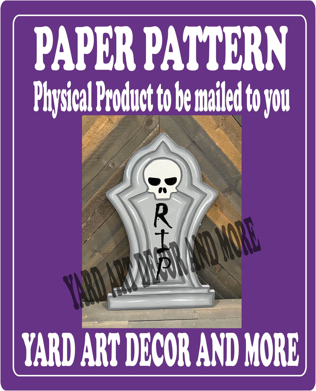 Halloween RIP Tombstone Yard Art Decoration Paper Pattern
