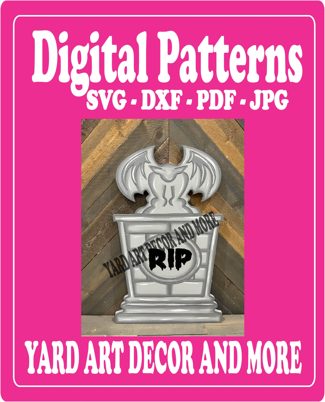 Halloween Tombstone RIP Digital File Yard Art Sign