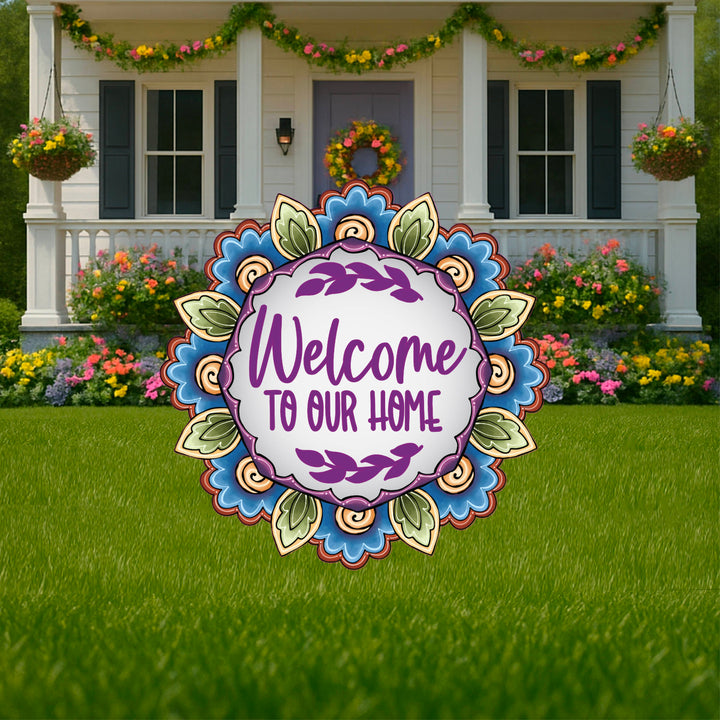 Welcome To Our Home Sign Outdoor Decoration