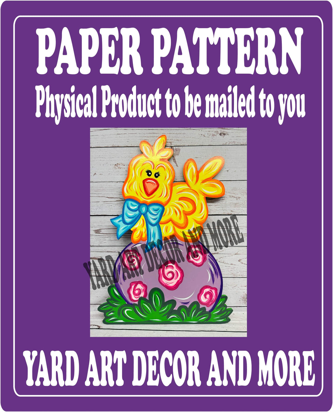 Easter chick on Easter Egg Yard Art Paper Pattern