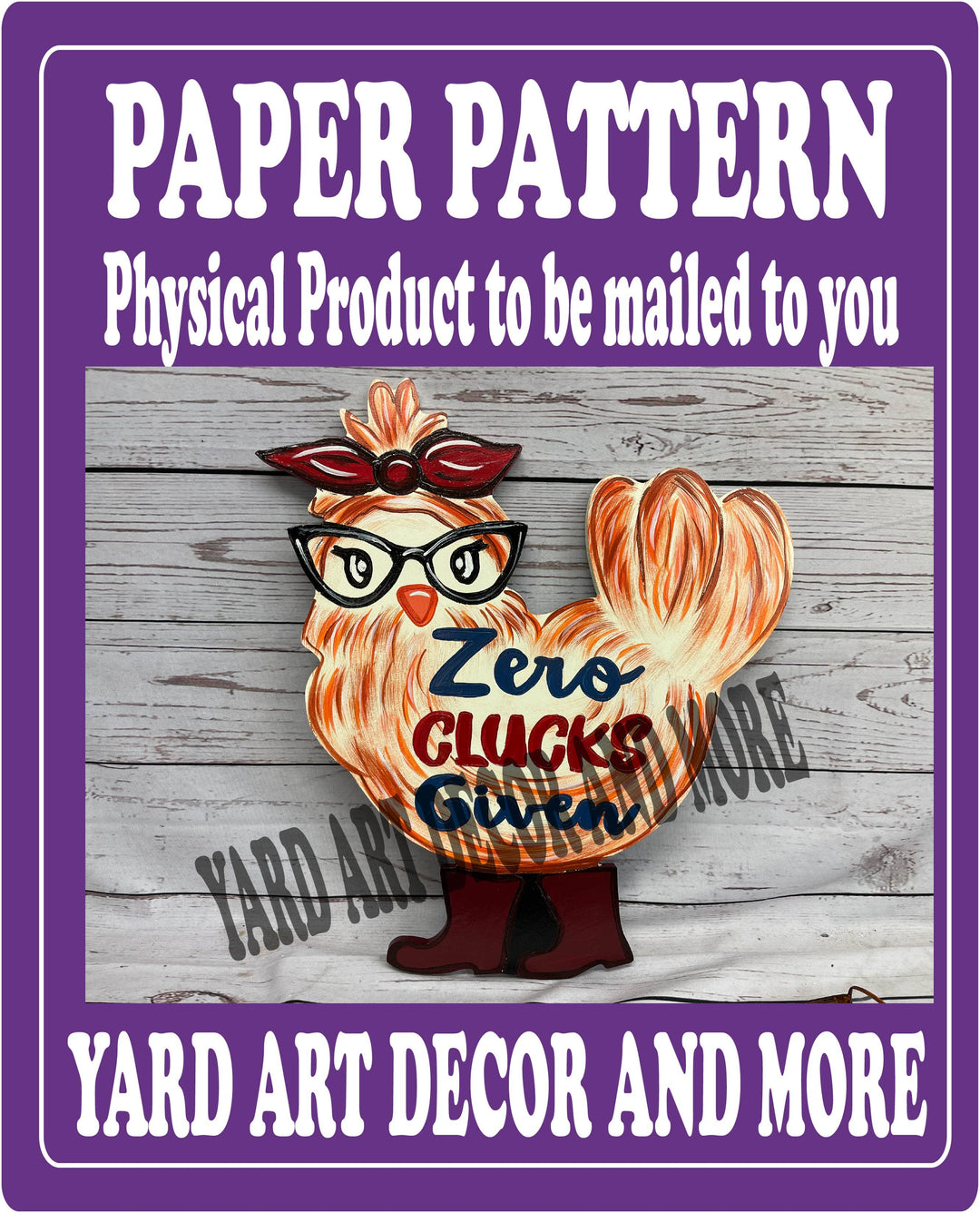 Zero Clucks Given Paper Pattern