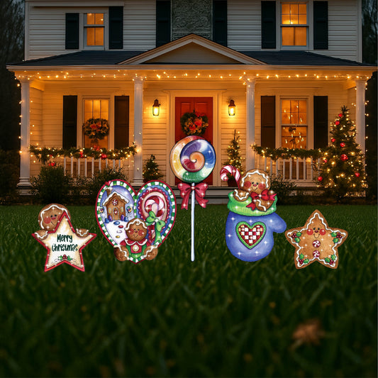 Gingerbread Yard Art Pieces